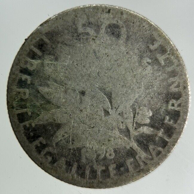 1898 France 50 Centimes Silver Coin | Collectable Grade