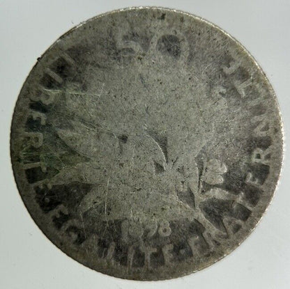 1898 France 50 Centimes Silver Coin | Collectable Grade