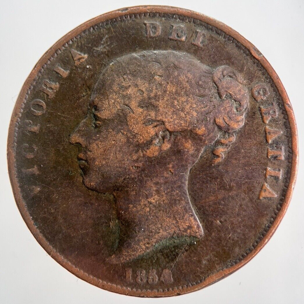 1854 Victoria One Penny Coin | Collectable Grade | a7148