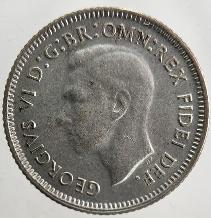 1951 Australia Sixpence Silver Coin | Fine Collectable Grade | a5471