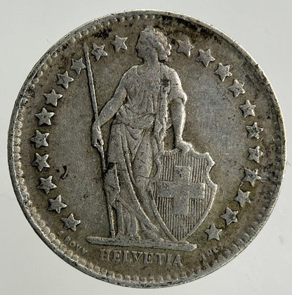 1944 Switzerland Swiss 1/2 Half Franc Silver Coin | Fine Collectable Grade