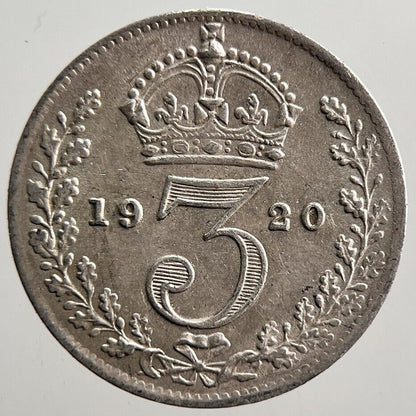 1920 George V Threepence Silver Coin | Very High Grade | a3589