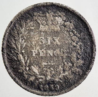 1859 Victoria Sixpence Silver Coin | Fine Collectable Grade