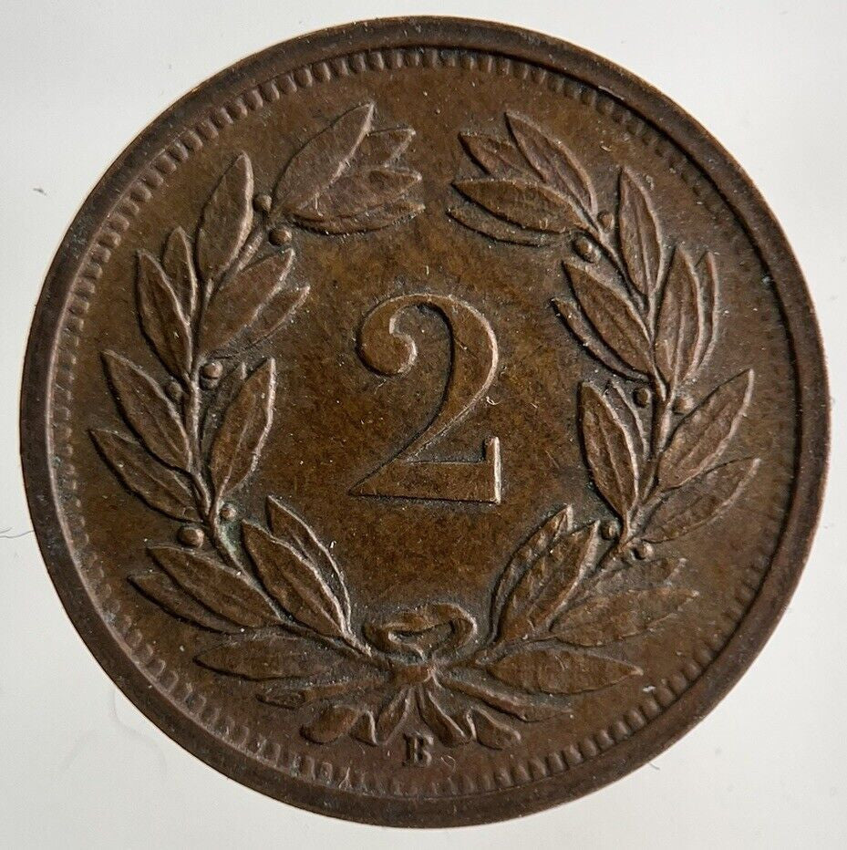 1941 Switzerland Swiss 2 Rappen Coin | Fine Collectable Grade