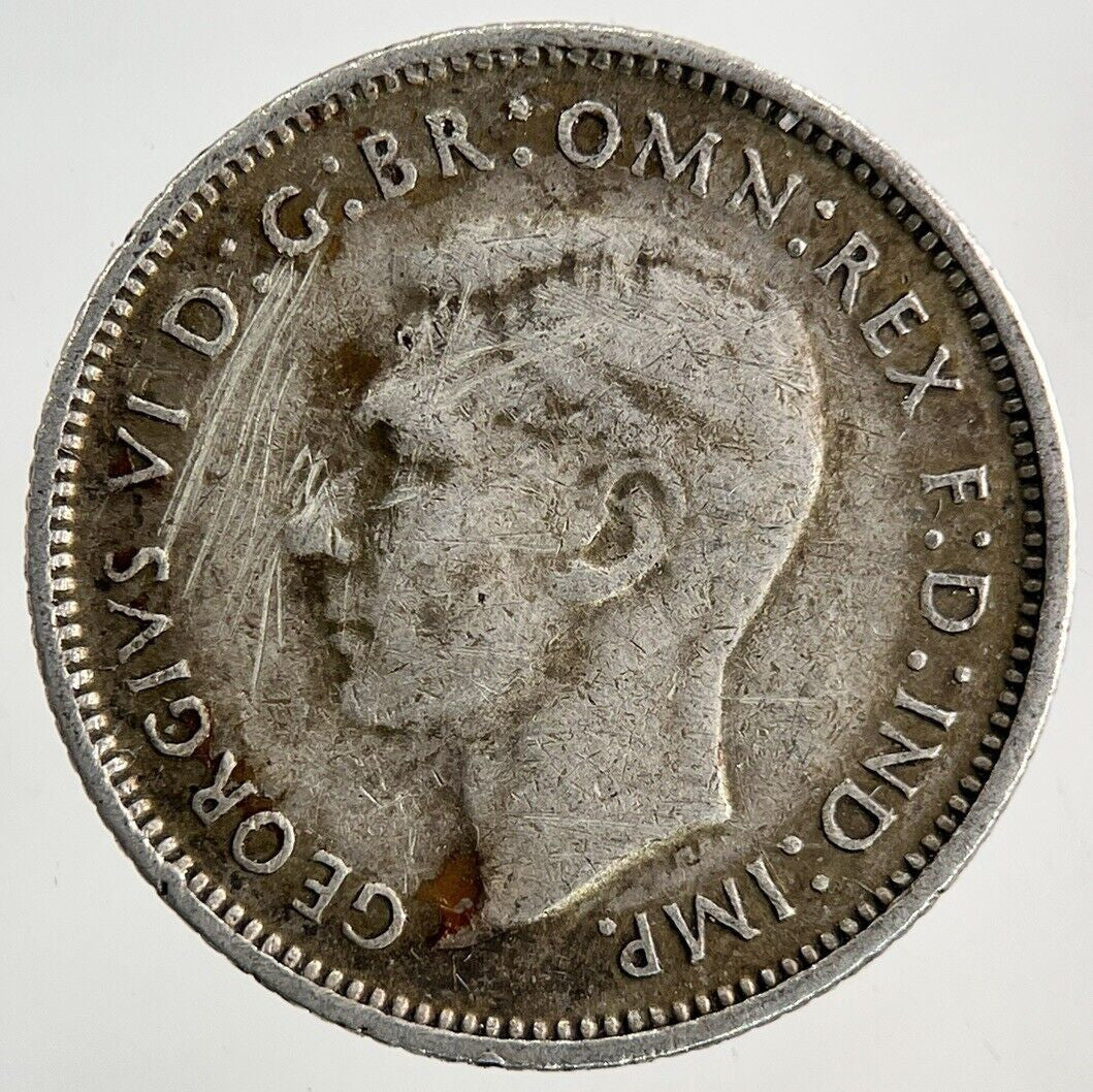 1942 Australia Sixpence Silver Coin | Fine Collectable Grade