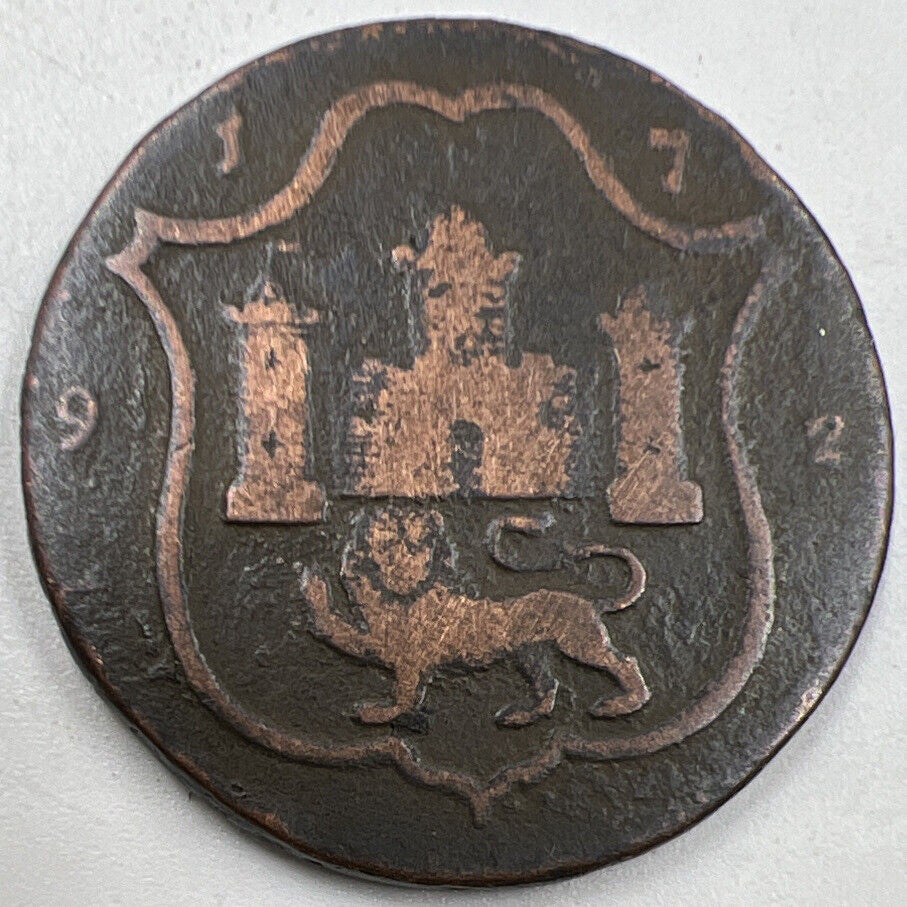 1792 Castle Half - Penny Lion Coin Medal | Collectable Grade | a906
