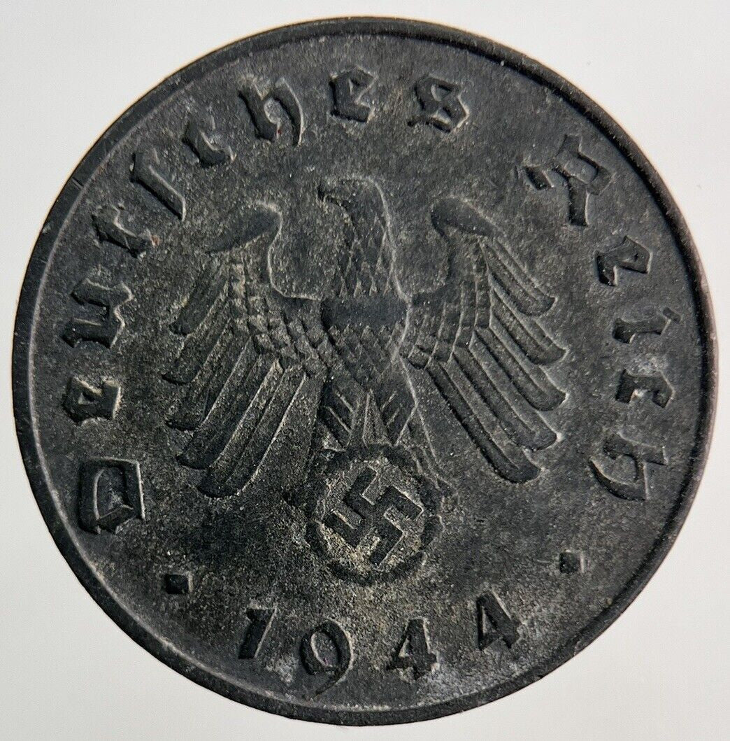1944 Germany Nazi 10 Pfennig Coin | Very High Grade