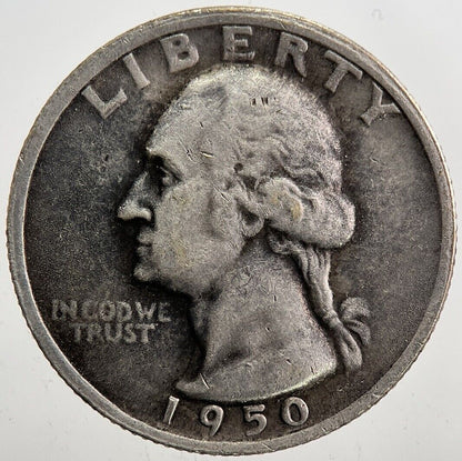 1950 - D US USA Quarter Dollar Silver Coin | Collectable Grade | a7957