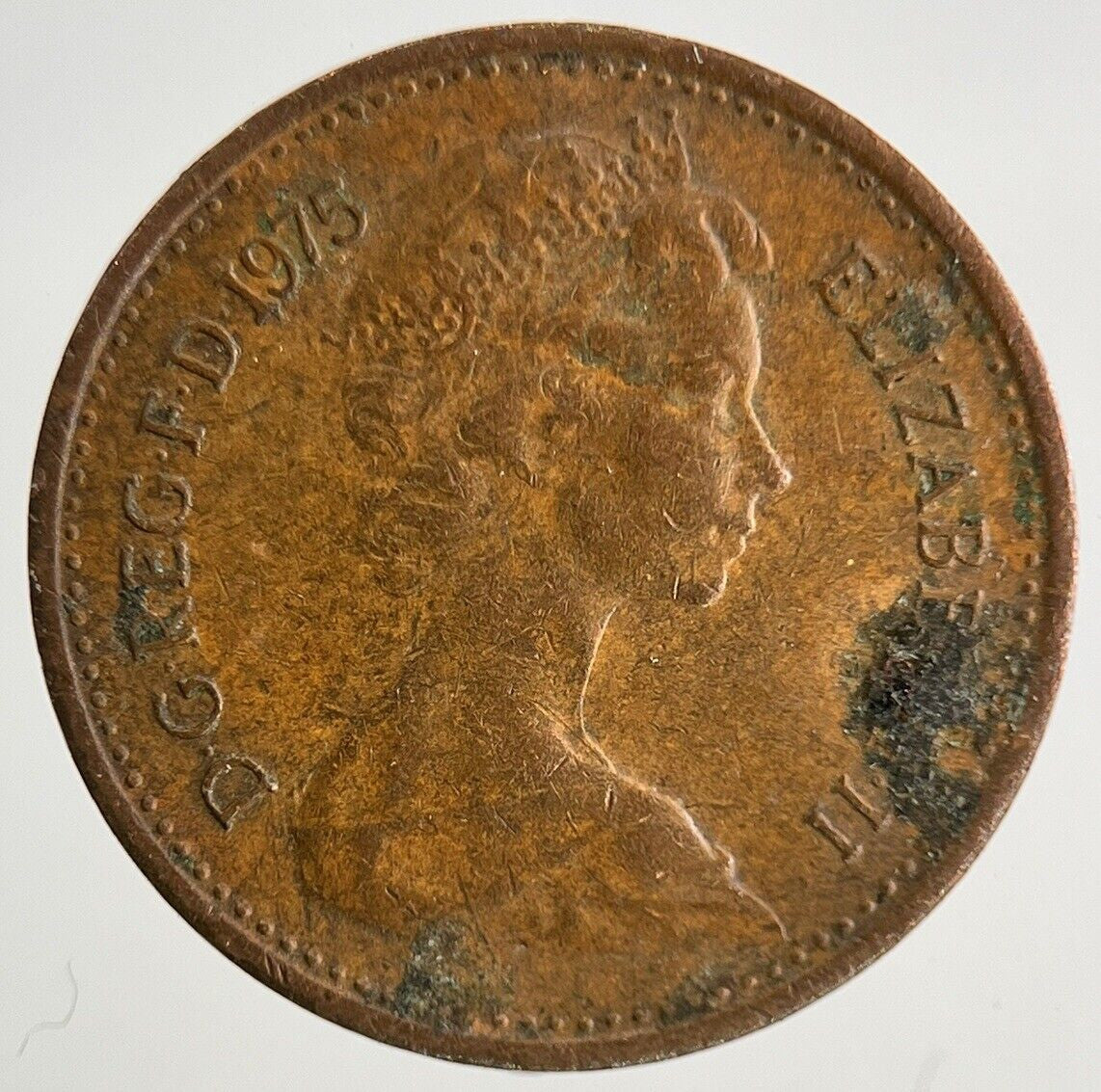 1975 Elizabeth II 2nd New 1/2 Half - Penny Coin | Fine Collectable Grade
