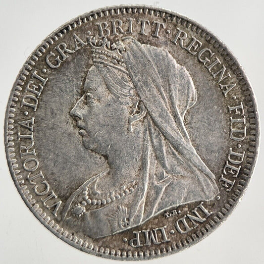 1899 Victoria Sixpence Silver Coin | Very Fine Grade | a9903