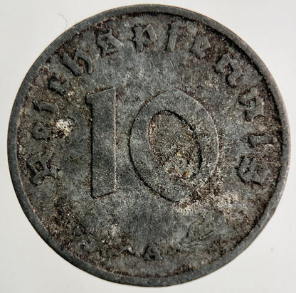 1943 - A Germany Nazi 10 Pfennig Coin | Fine Collectable Grade