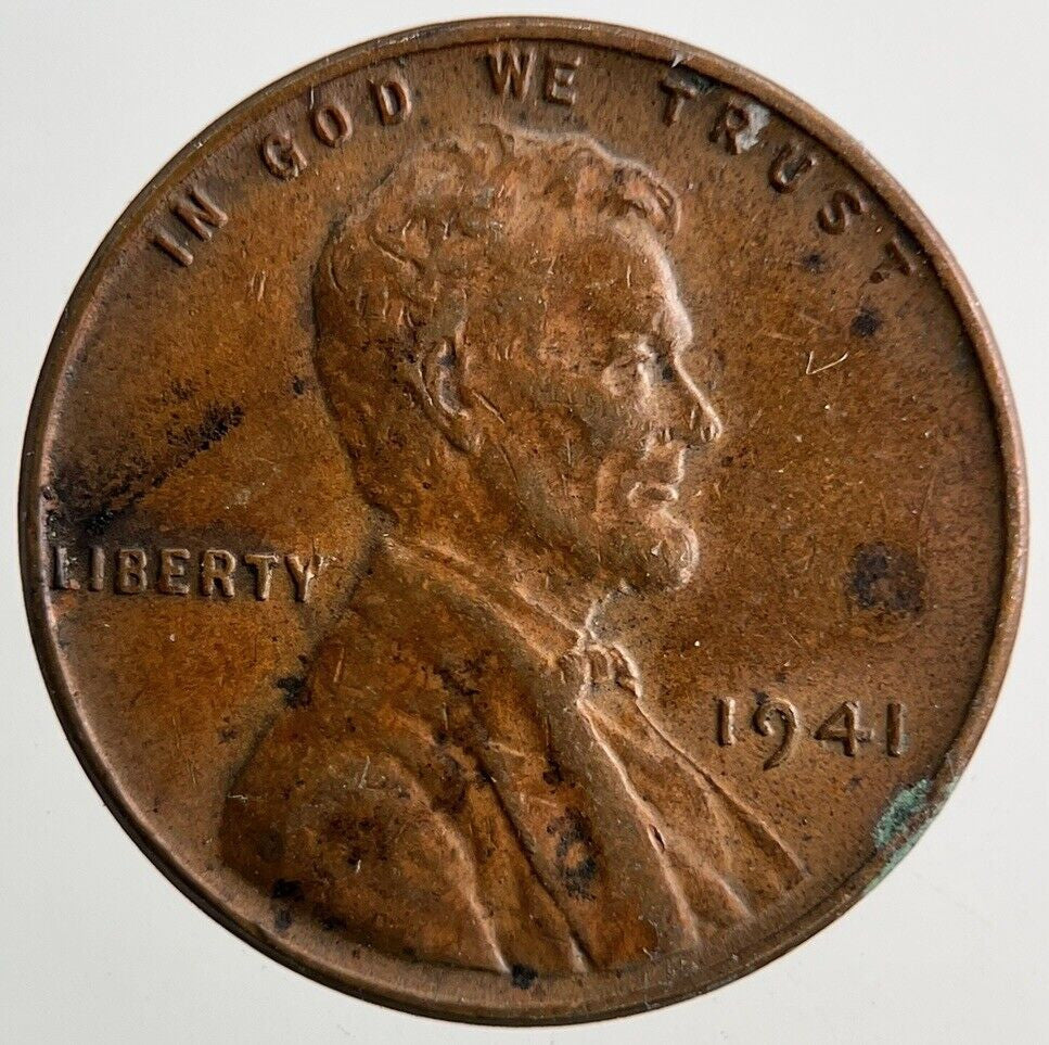1941 US USA Lincoln Wheat One Cent Coin | Fine Collectable Grade