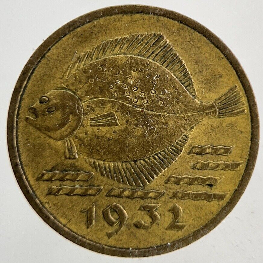 1932 Danzig 5 Pfennig Coin | Fine Collectable Grade