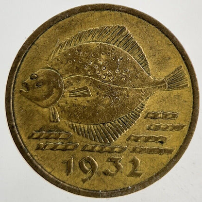 1932 Danzig 5 Pfennig Coin | Fine Collectable Grade