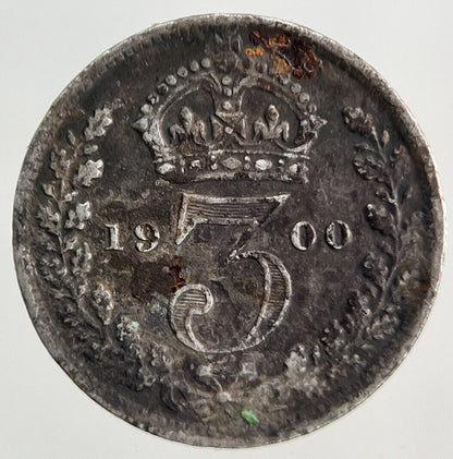 1900 Victoria Threepence Silver Coin | Fine Collectable Grade