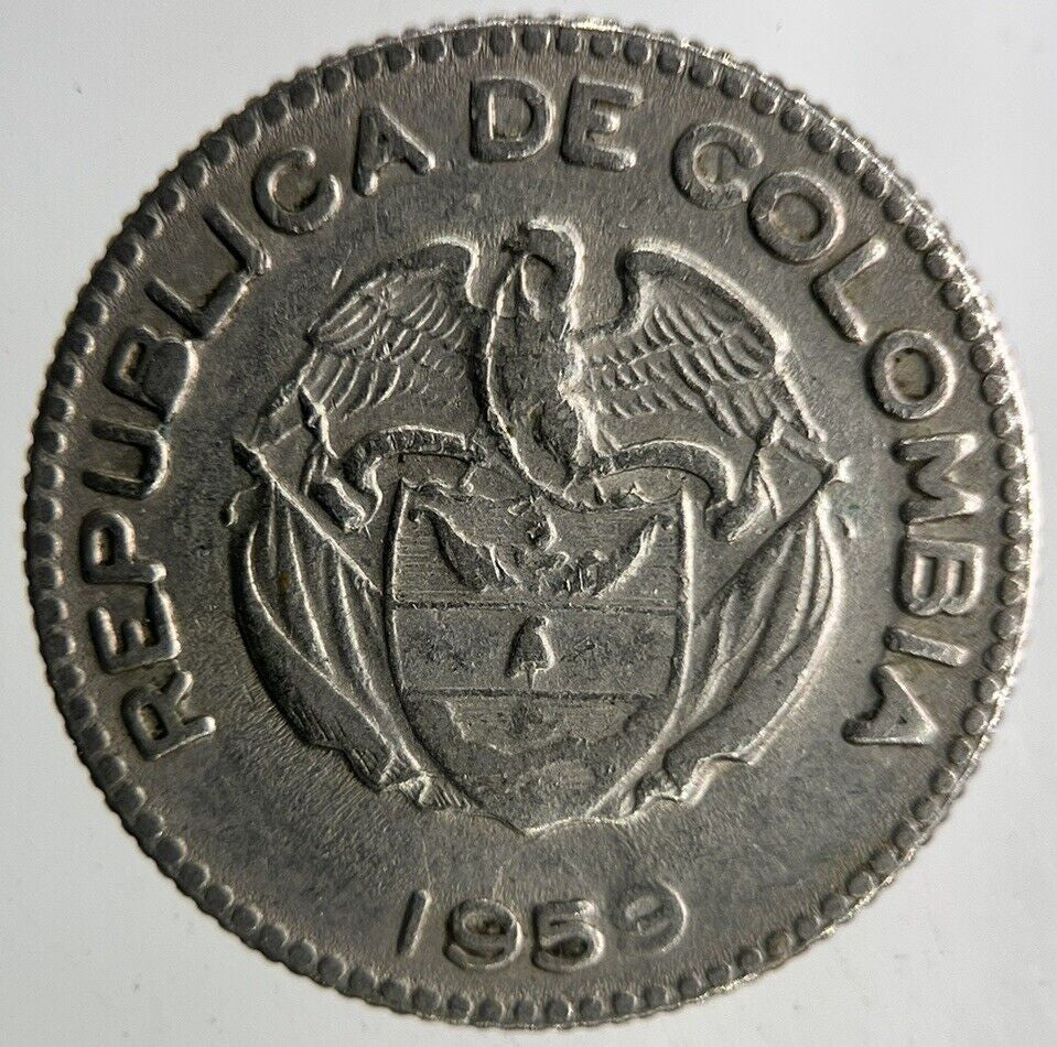 1959 Colombia 10 Centavos Coin | Fine Collectable Grade