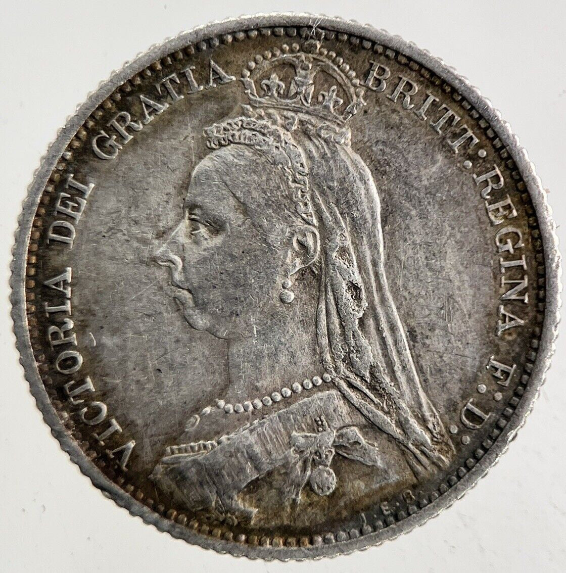 1887 Victoria Sixpence Silver Coin | Very High Grade