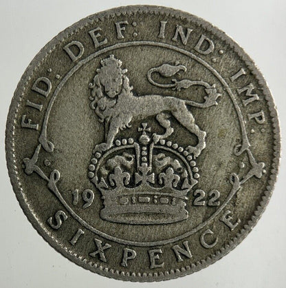 1922 George V Sixpence Silver Coin | Fine Collectable Grade