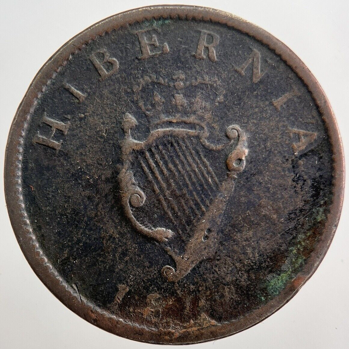 1806 George III Irish Hibernia Half - Penny Coin | Collectable Grade | a7241