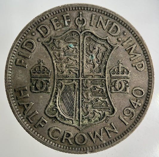 1940 George VI Half-Crown Silver Coin | Fine Collectable Grade