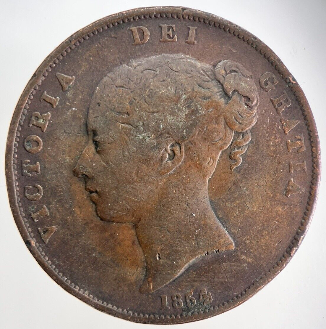 1854 Victoria Penny Coin | Fine Collectable Grade | a9880