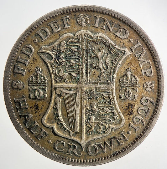 1929 George V Half - Crown Silver Coin | Fine Collectable Grade