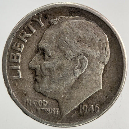 1946 - S US USA Roosevelt One Dime Silver Coin | Fine Collectable Grade