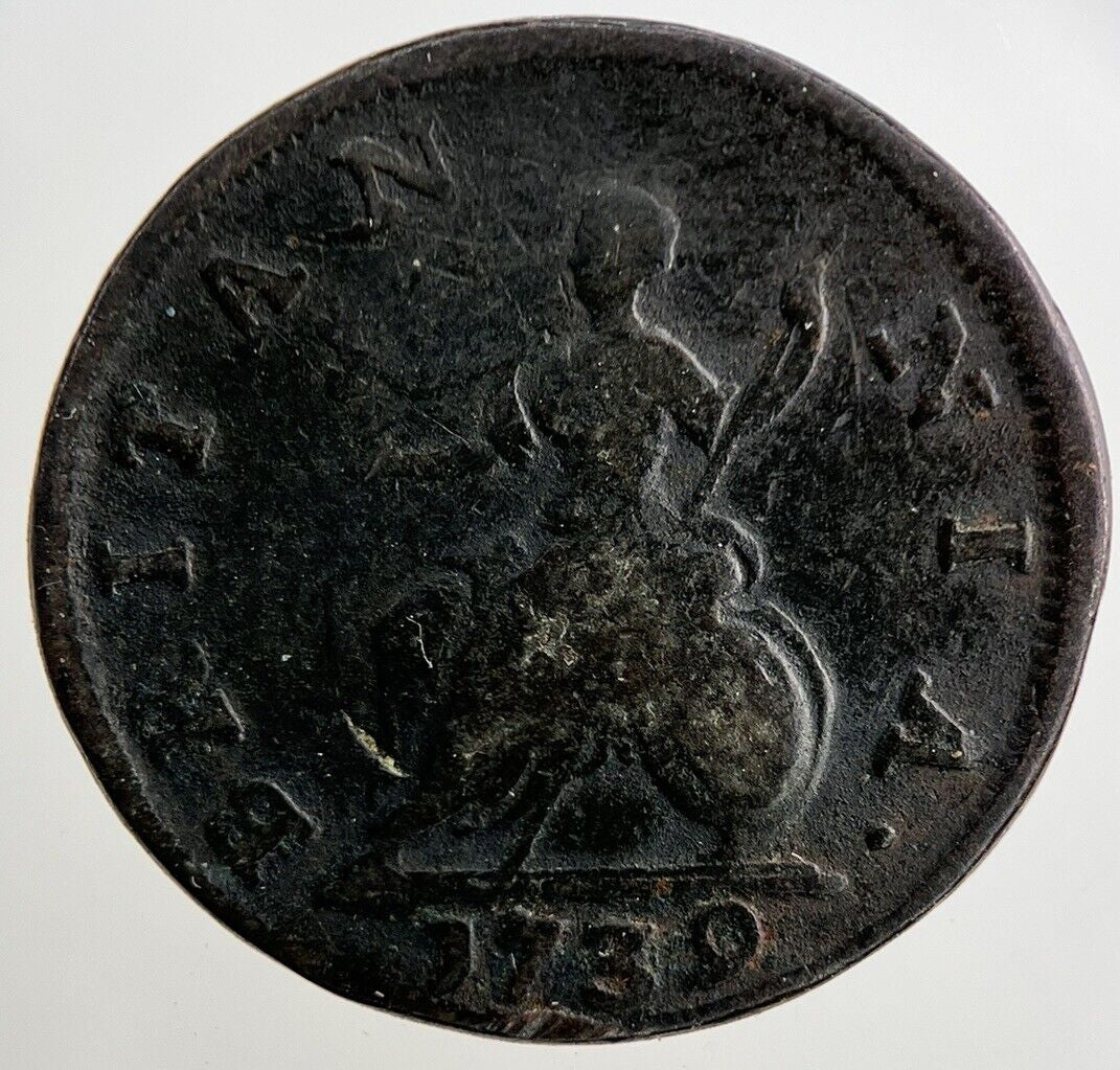 1739 George II 2nd Farthing Coin | Fine Collectable Grade