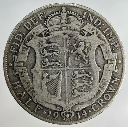 1914 George V Half - Crown Silver Coin | Fine Collectable Grade