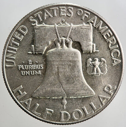 1963 USA US Benjamin Half - Dollar Silver Coin | Fine Collectable Grade | a856
