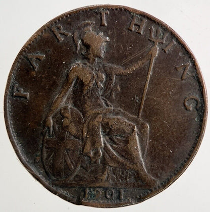 1901 Victoria Farthing Coin | Fine Collectable Grade