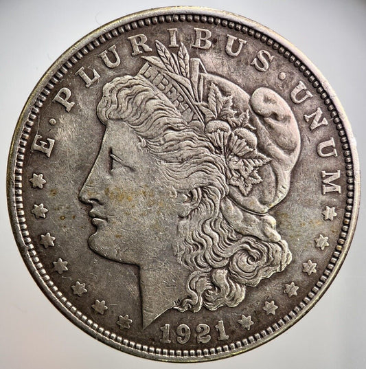 1921 - D US USA Morgan Dollar Silver Coin | Fine Collectable Grade | a2647