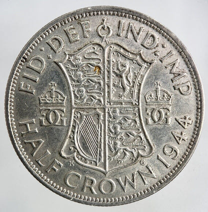 1944 George VI Half-Crown Silver Coin | Very High Grade