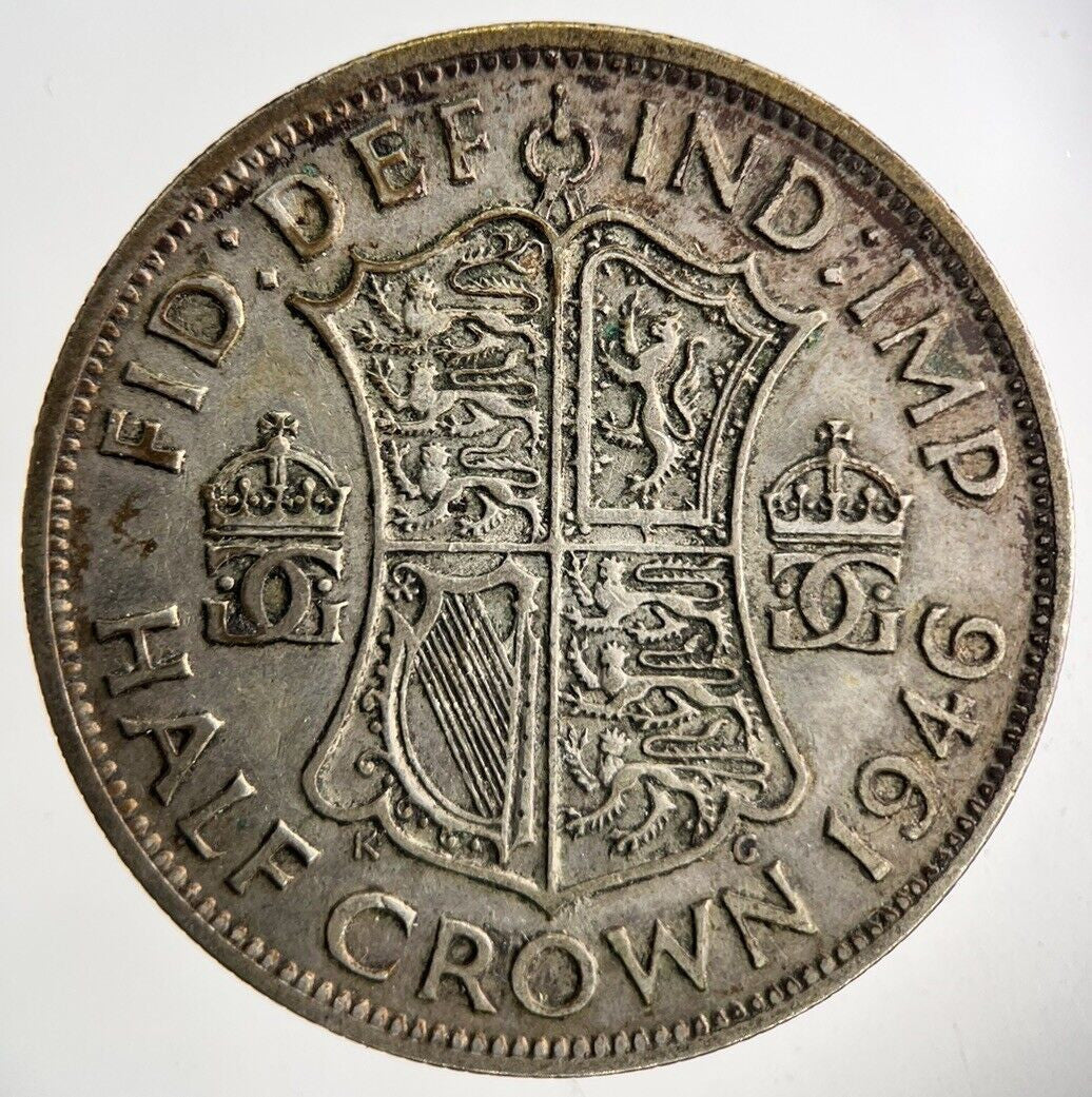 1946 George VI Half - Crown Silver Coin | Fine Collectable Grade