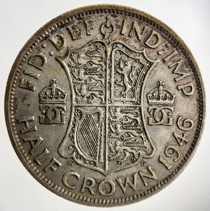 1946 George VI Half - Crown Silver Coin | Fine Collectable Grade