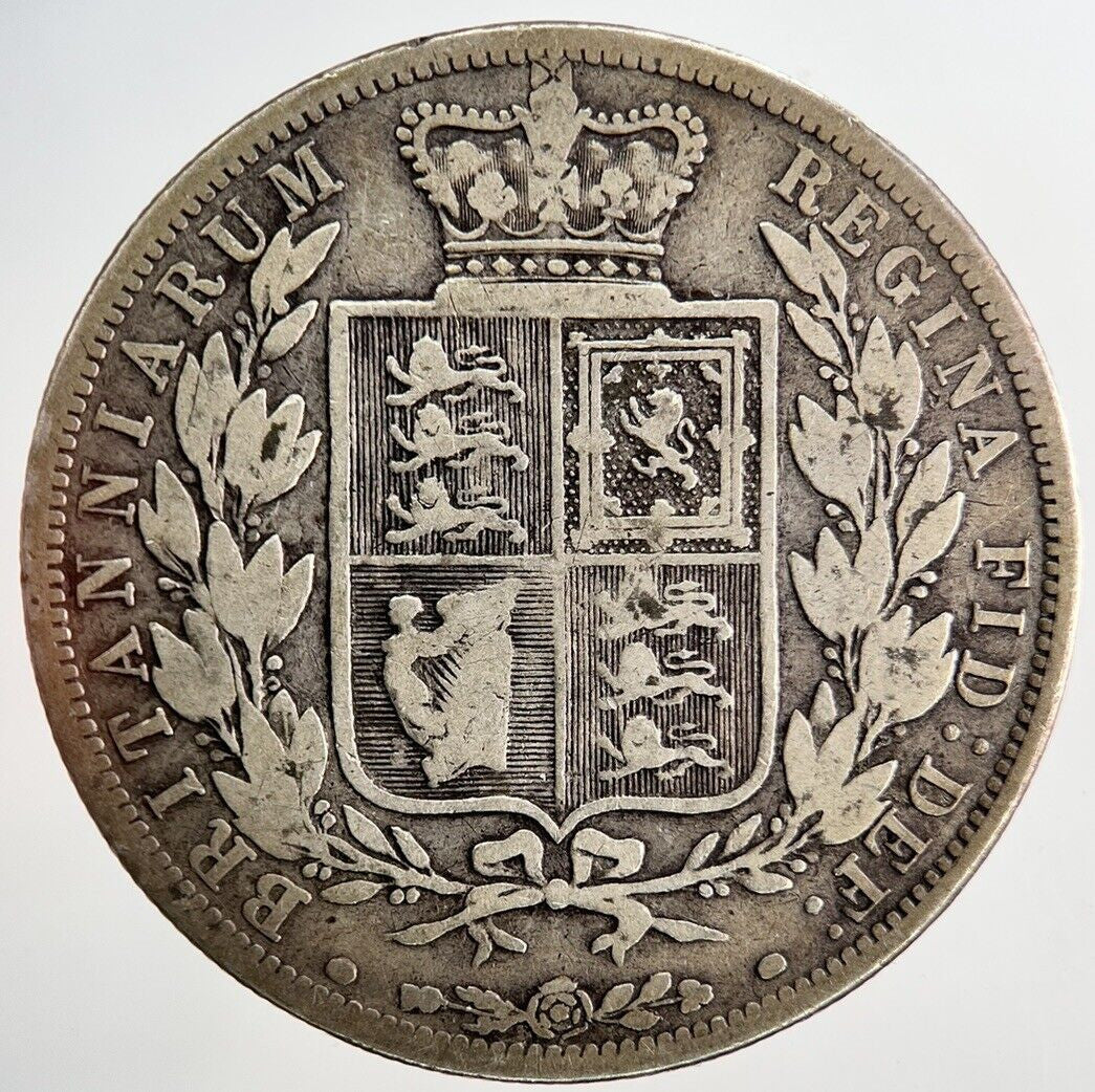 1885 Victoria Half - Crown Silver Coin | Fine Collectable Grade | a9737