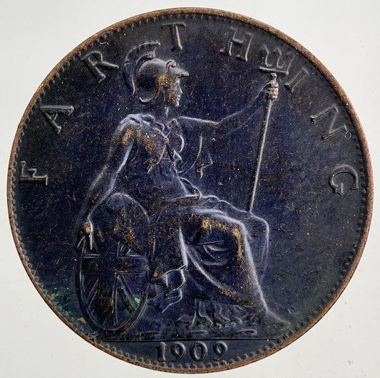 1909 Edward VII Farthing Coin | Very High Grade