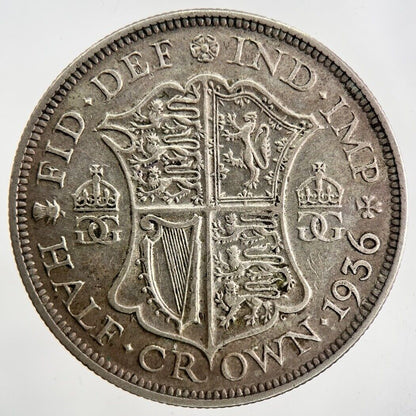 1936 George V Half - Crown Silver Coin | Fine Collectable Grade
