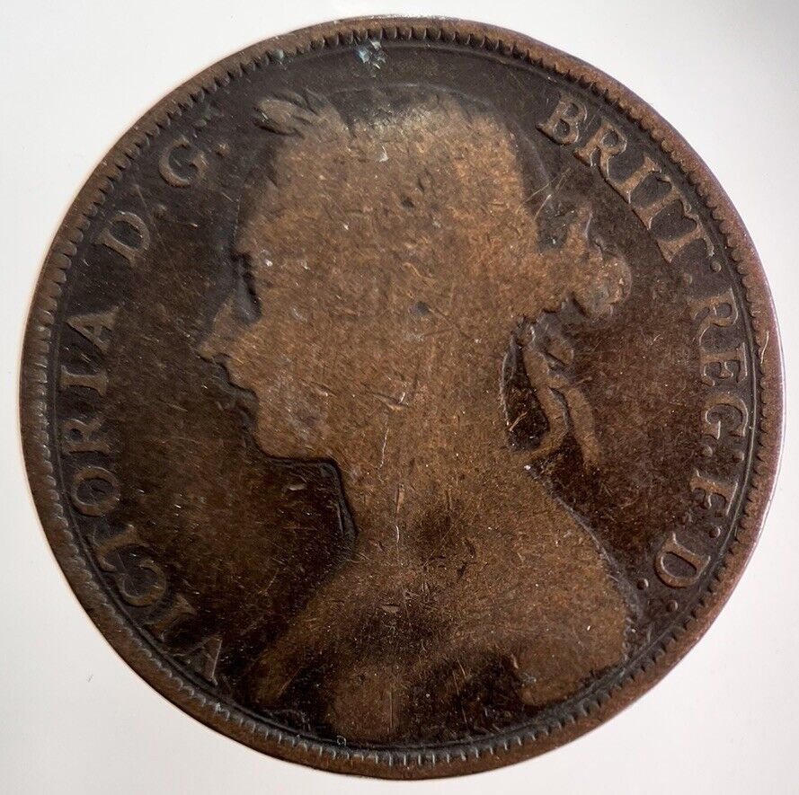 1892 Victoria One Penny Coin | Collectable Grade