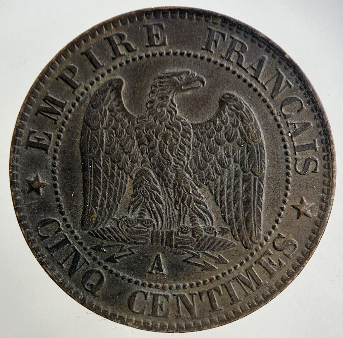 1865 France 5 Centimes Coin | Very High Grade