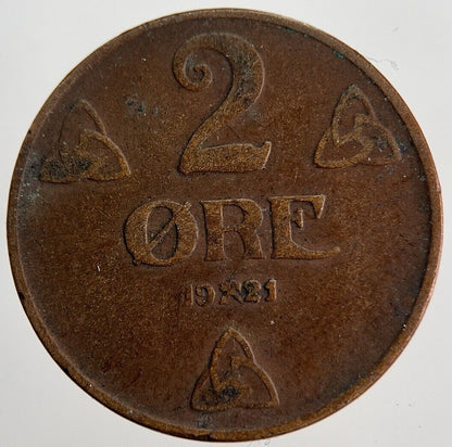 1921 Norway 2 Ore Coin | Collectable Grade | a7162
