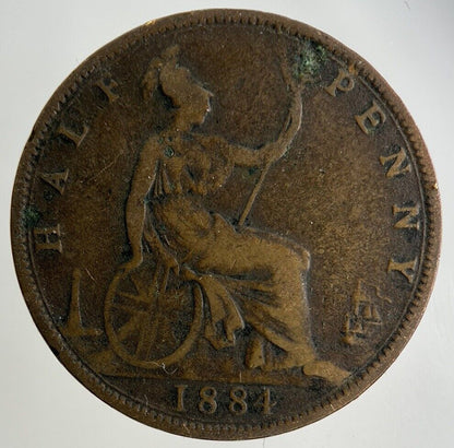 1884 Victoria Half-Penny Coin | Fine Collectable Grade