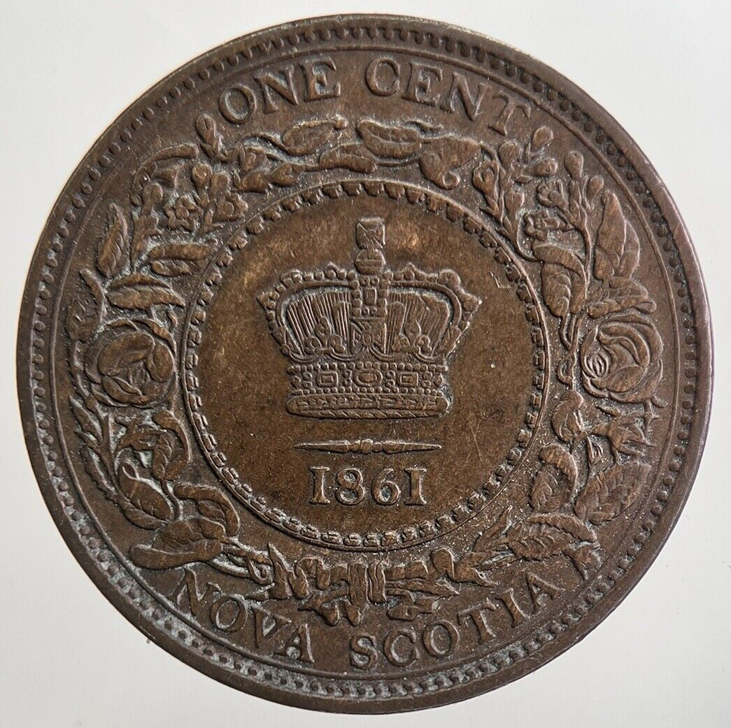 1861 Canada Nova Scotia 1 Cent Coin | Very High Grade | a5648