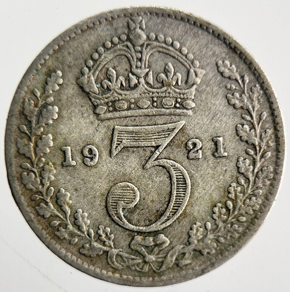 1921 George V Threepence Silver Coin | Fine Collectable Grade | a4630