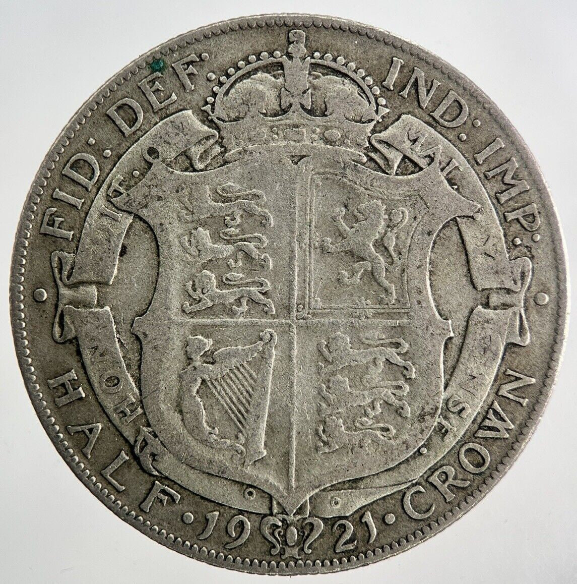 1921 George V Half - Crown Silver Coin | Fine Collectable Grade