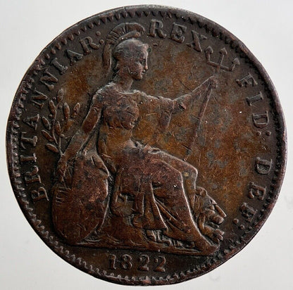 1822 George IV Farthing Coin | Fine Collectable Grade | a6016