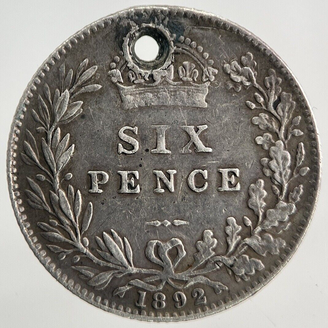 1892 Victoria Sixpence Silver Coin | Fine Collectable Grade