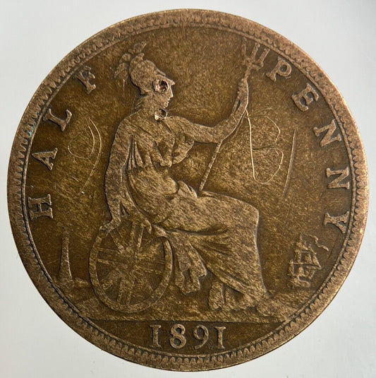 1891 Victoria Half - Penny Coin | Collectable Grade