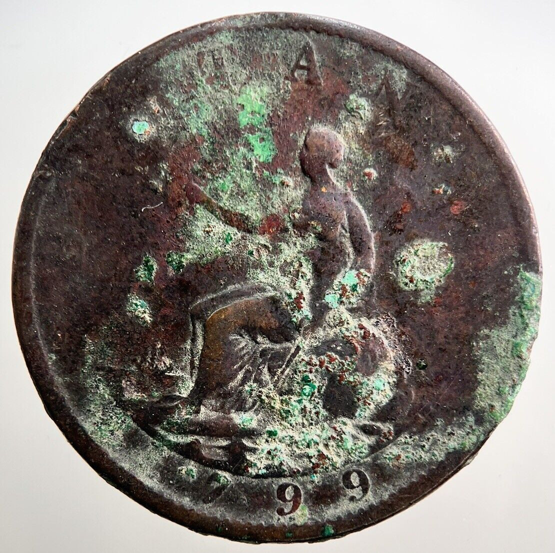 1799 George III 3rd Half - Penny Coin | Collectable Grade | a3837