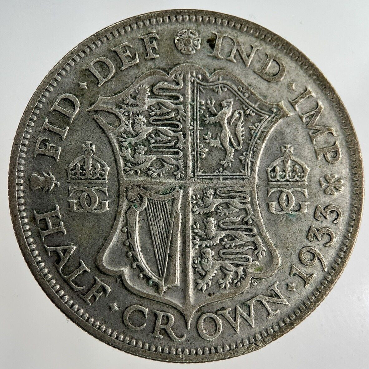 1933 George V Half - Crown Silver Coin | Fine Collectable Grade